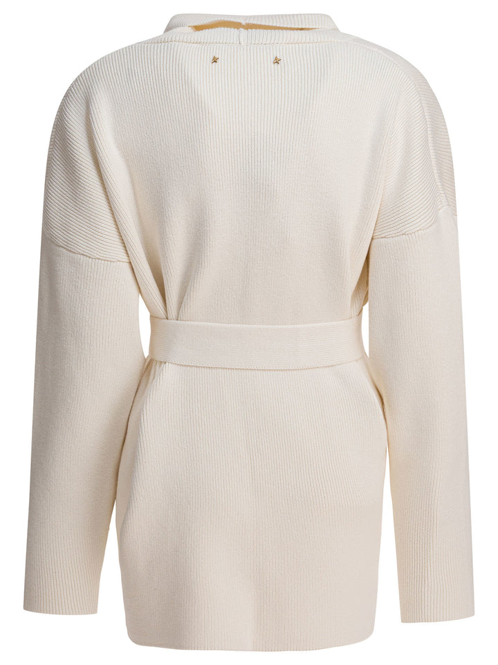 Golden Goose Cardigan With Floral Embroidery Knitwear - White | 259b3ab89281631b26850e24308b34bd7af7eb0c