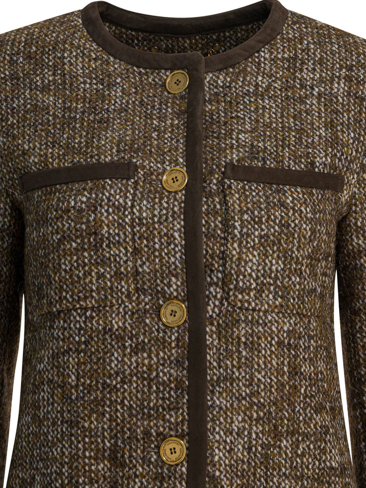 Golden Goose Wool Blend Jacket Jackets and Coats - Brown | 403a69b430d0c42ca72aebd7c1ed78dee53ad885