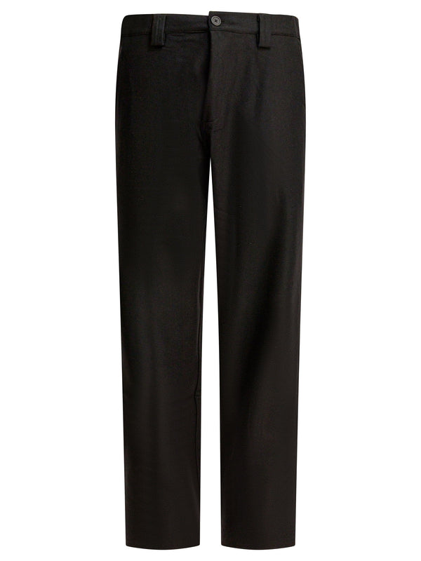 Wool Blend Pants Trousers Black