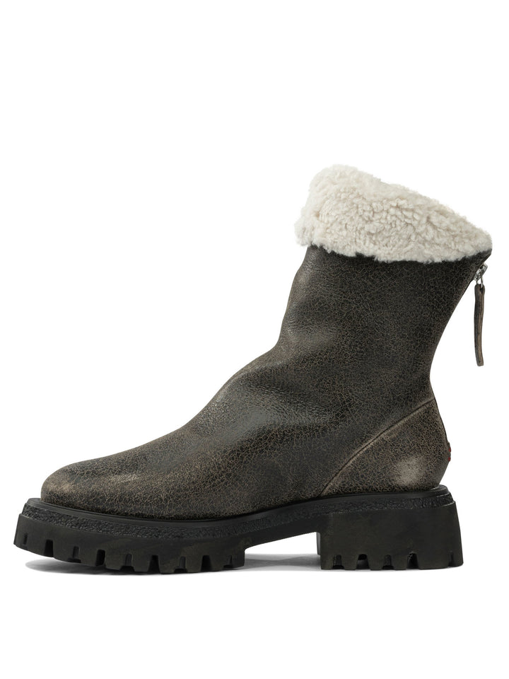 Halmanera Leather Zippered Ankle Boots - Brown | edf49f16cf78e89d6d2645cb35336f8e891221c0