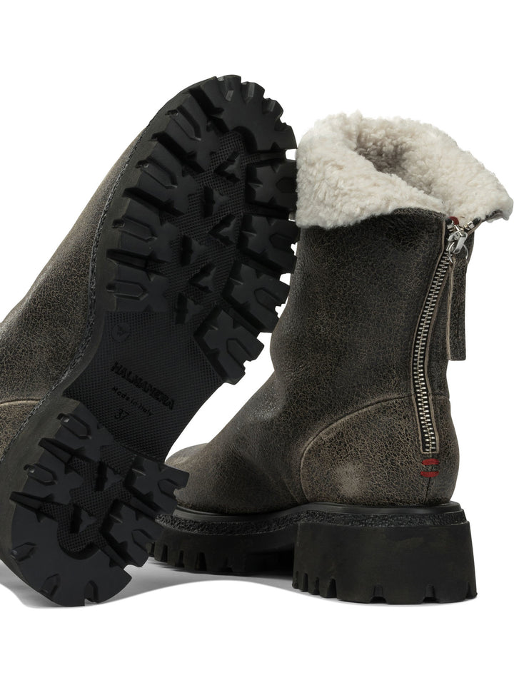 Halmanera Leather Zippered Ankle Boots - Brown | 28ca32b521d4c61b4a3391db4760c47b5aa684d6