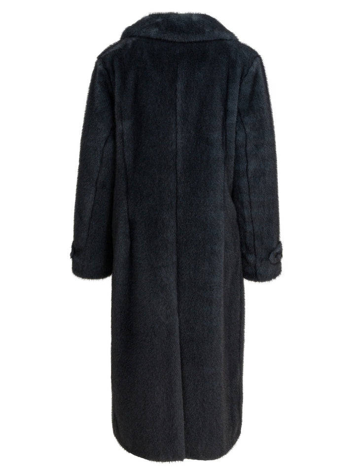 Herno Long Faux Fur Coat Jackets and Coats - Grey | 7105189c12c9d93c42b7359b3192e8365b665757