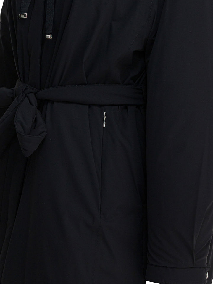 Herno Nylon Hooded Jacket Jackets and Coats - Black | b9fa44757ffcf87c9bdd0a69781e55d836a91641