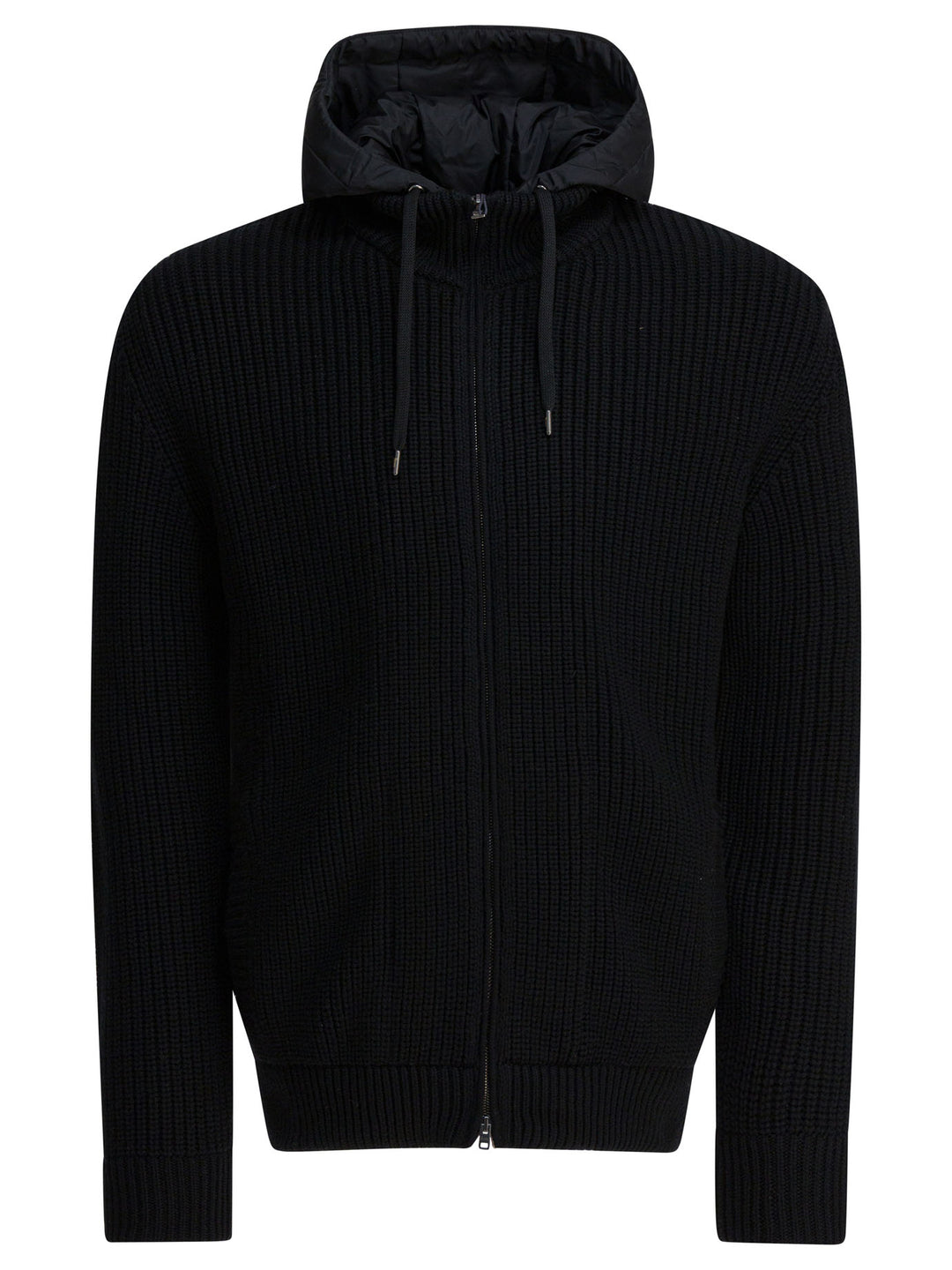 Herno Virgin Wool Short Down Jacket Jackets and Coats - Black | 1c0967d97f5179ec9e38cc3608e78e7cb02b3397