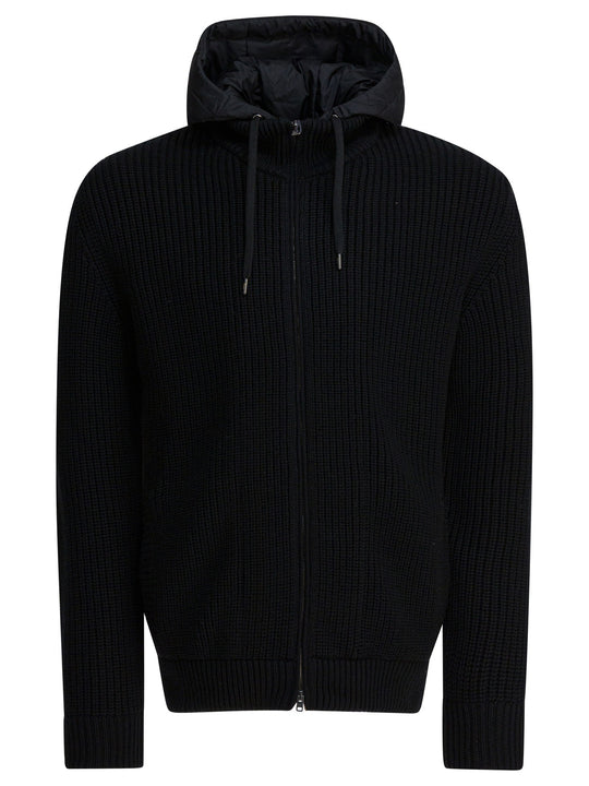 Virgin Wool Short Down Jacket Jackets And Coats Black