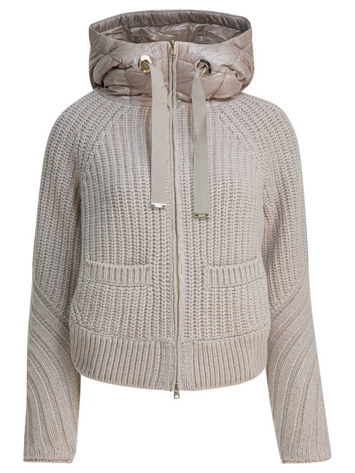 Herno Ultralight Wool And Nylon Down Jacket Jackets and Coats - Beige | 2d12ddf798bfe8af15ccb9aa4bab7c3dea51f00b