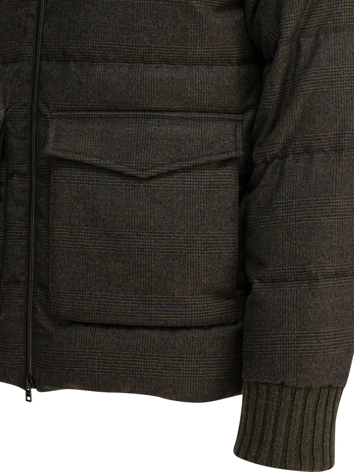 Herno Wool And Cashmere Bomber Jacket Jackets and Coats - Green | 00c08ec7c4e4e2e9e6d5b1f451b5f4839f0d860f