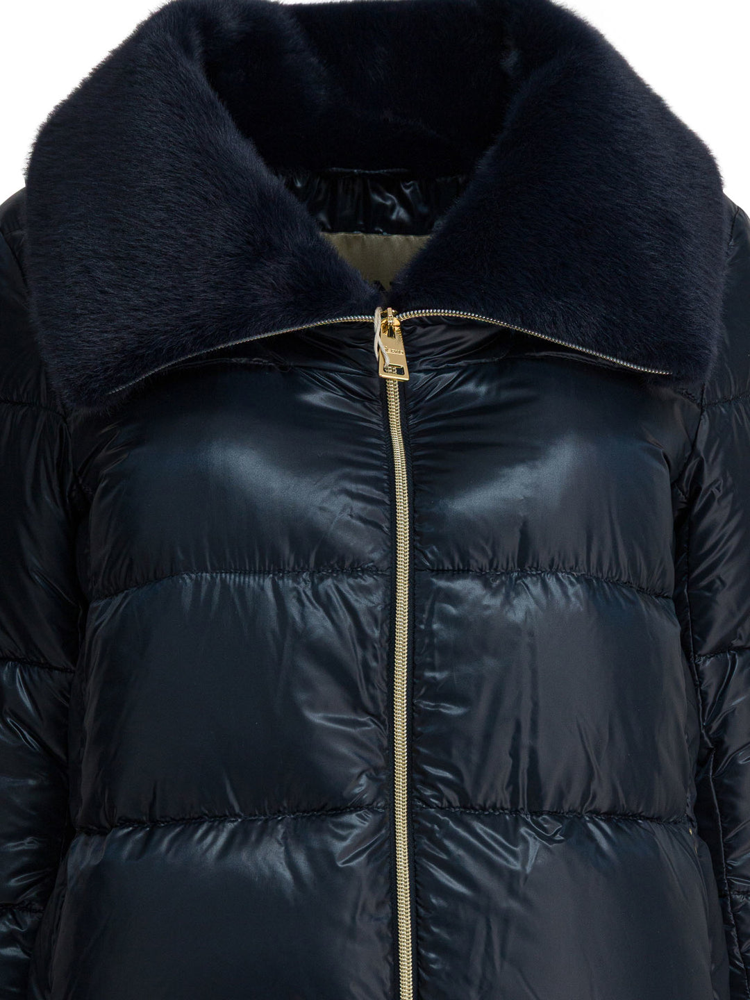 Herno Ultralight Nylon Down Jacket And Lady Alternative Fur Jackets and Coats - Blue | 08711fa5a558e5077b84883624e383f78c86abbb