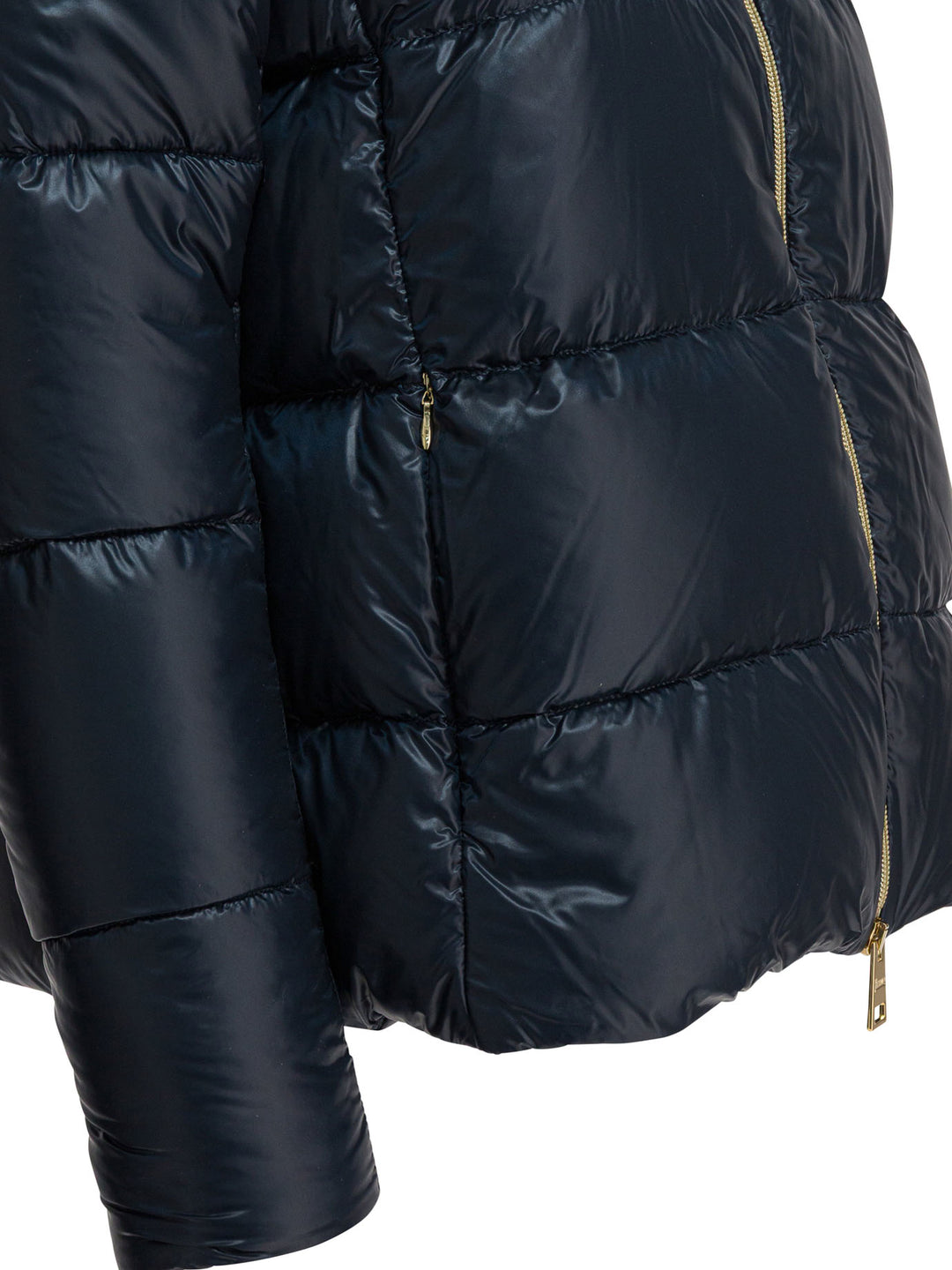 Herno Ultralight Nylon Down Jacket And Lady Alternative Fur Jackets and Coats - Blue | 660cb7c6e1429a94c799d217dcbe763958116ea4