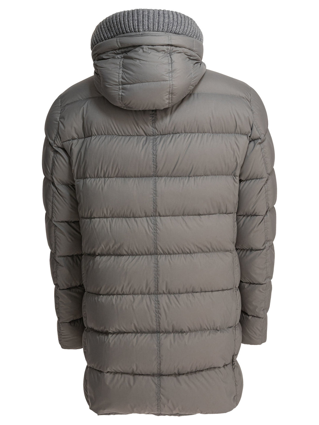Herno Long Down Jacket With Hood Jackets and Coats - Grey | 4d4e33e3c96c6136cfe615df4c3ac01776af7904