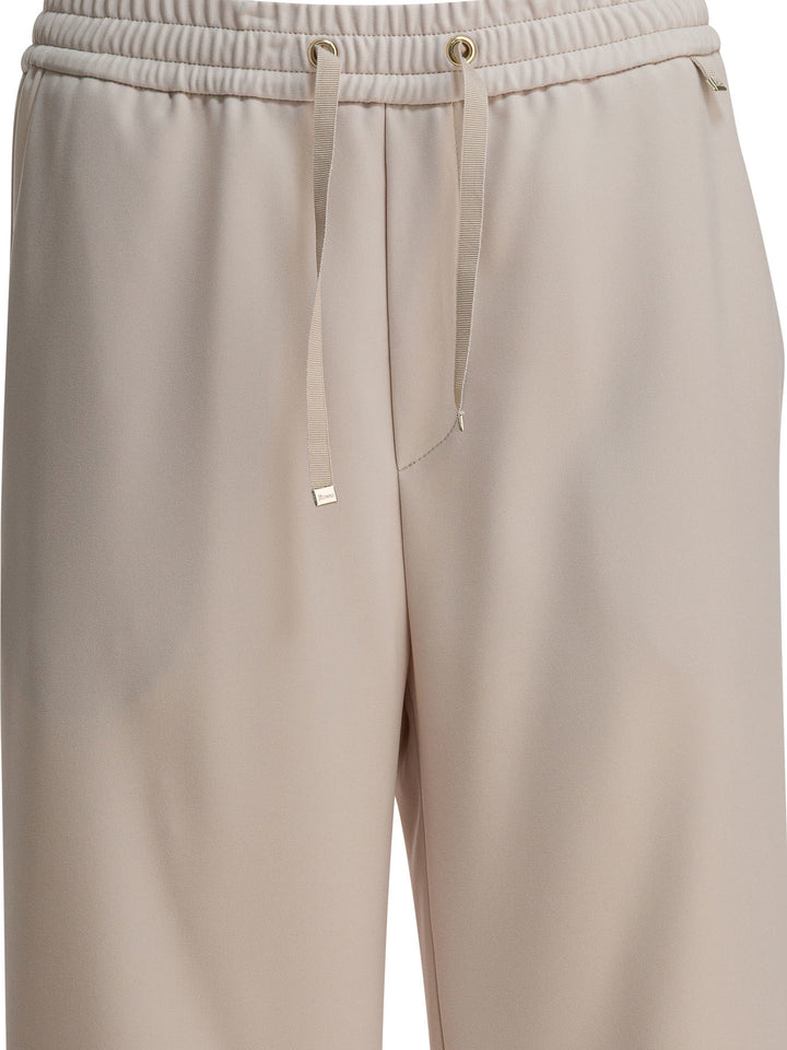Herno Pants With Elasticized Waist Trousers - Beige | 16cb1624a9cb8a27ffc666b0da2b5e25e7d31698