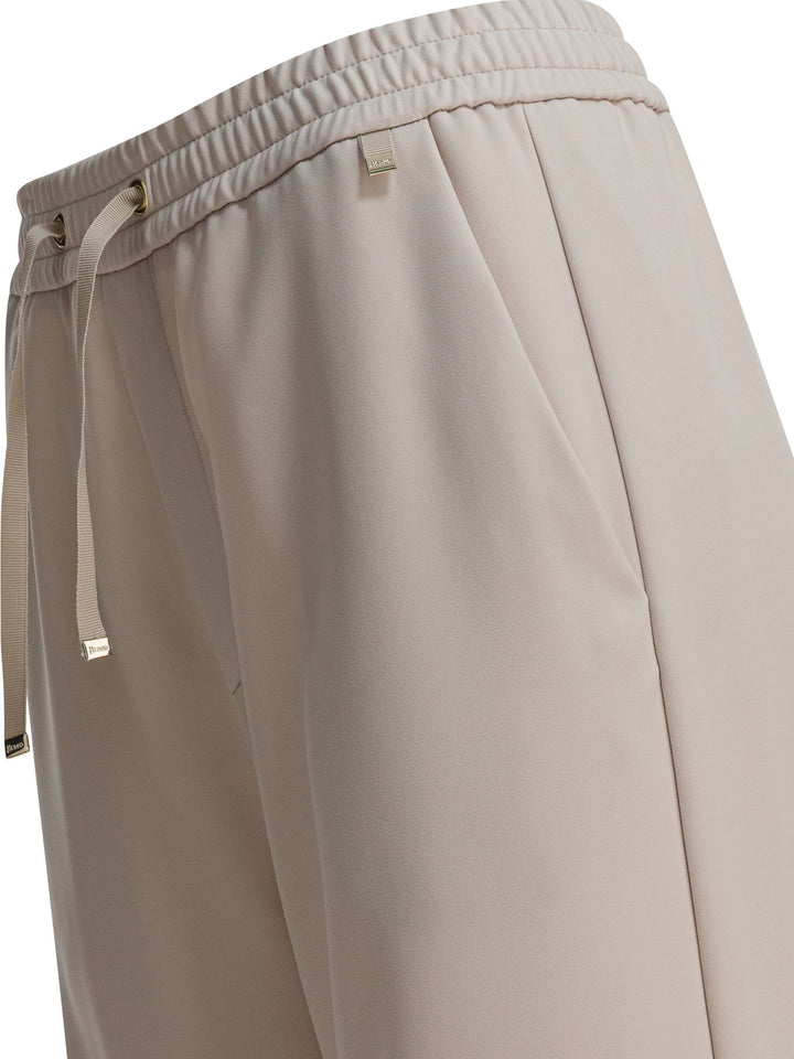 Herno Pants With Elasticized Waist Trousers - Beige | 9095021785eba4c8550f7a8b93a50608b9769872