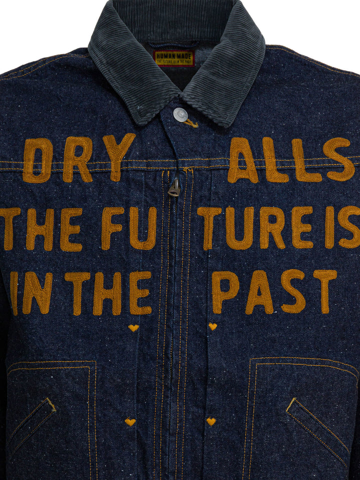 Human Made Dry Alls The Future Is In The Past Jackets and Coats - Blue | abe558a06830077f213cf60ced1e809c6c038180