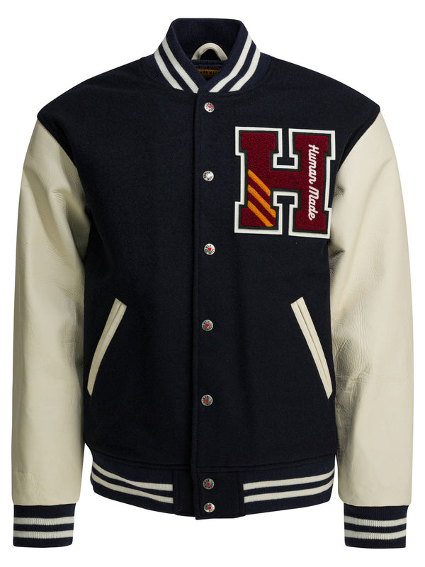 Wool And Nylon Bomber Jacket Jackets And Coats Blue