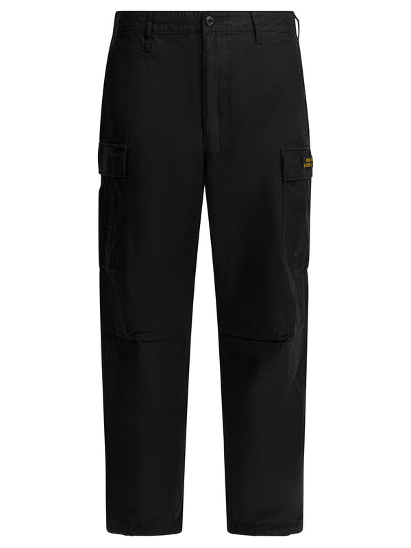 Cotton Cargo Pants Trousers Black