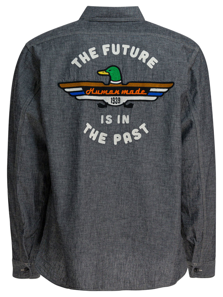 Human Made Chambray Shirt Shirts - Grey | 65bdcf2b00d5f018cc3efa5631556f8d09e03d24