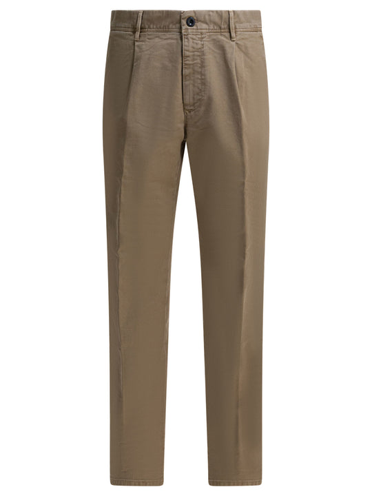 Tapered Fit Trousers Beige