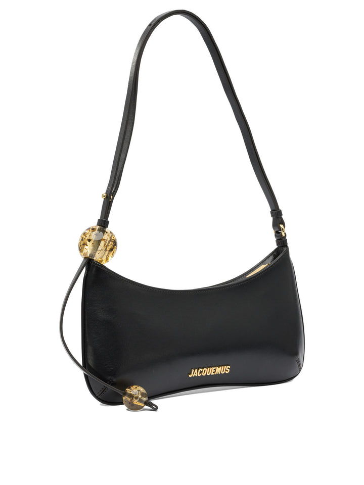 Jacquemus Le Bisou Perle Shoulder Bags - Black | d09e1bb4696f29665879b6f81472c83548faef39