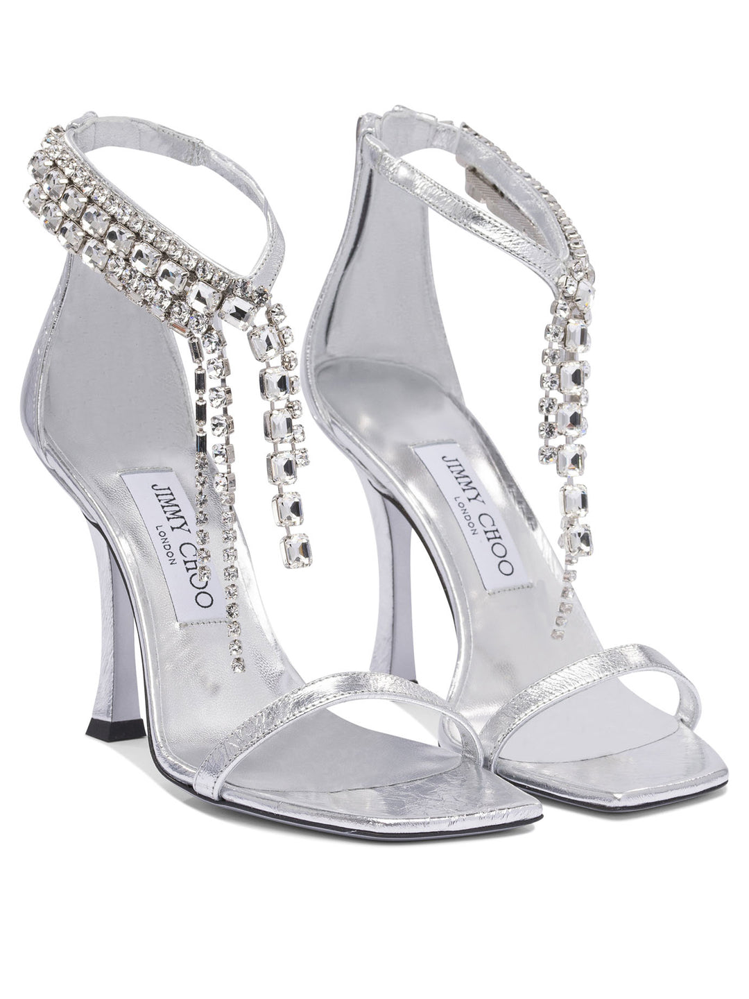 Jimmy Choo 100 Mm Sandals - Silver | 79b246d2635c51e7dd4e94d95feff8eb21ead1a9