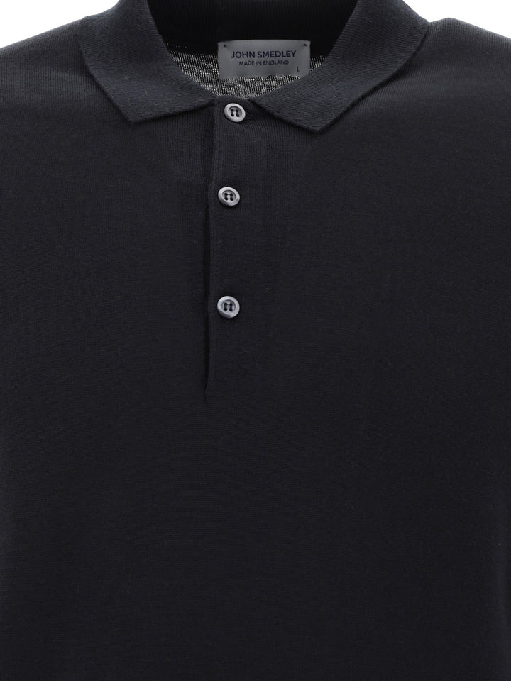John Smedley Belper Polo shirts - Black | baa2a785de9e783d526db112a8a03571f7aeb1b4