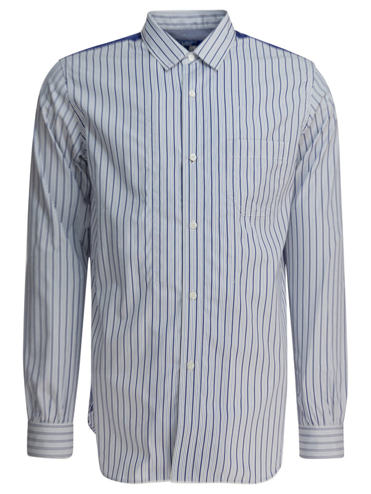 Cotton Striped Shirt Shirts Light Blue