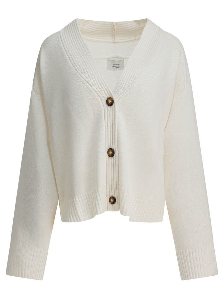 Loulou De Saison Kaia Lds Knitwear - White | 2c4e2f0fbcdbe37dbd232275d6a7f06652e3b406