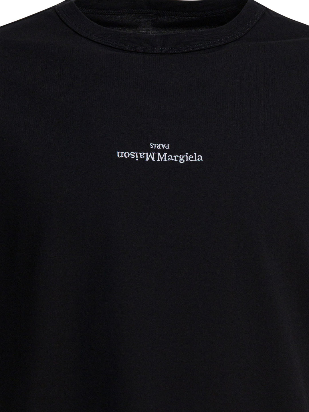 Maison Margiela T-Shirt With Logo T-shirts - Black | 6a31c9629b396b6e15e9a6ad88aac75f74193adb