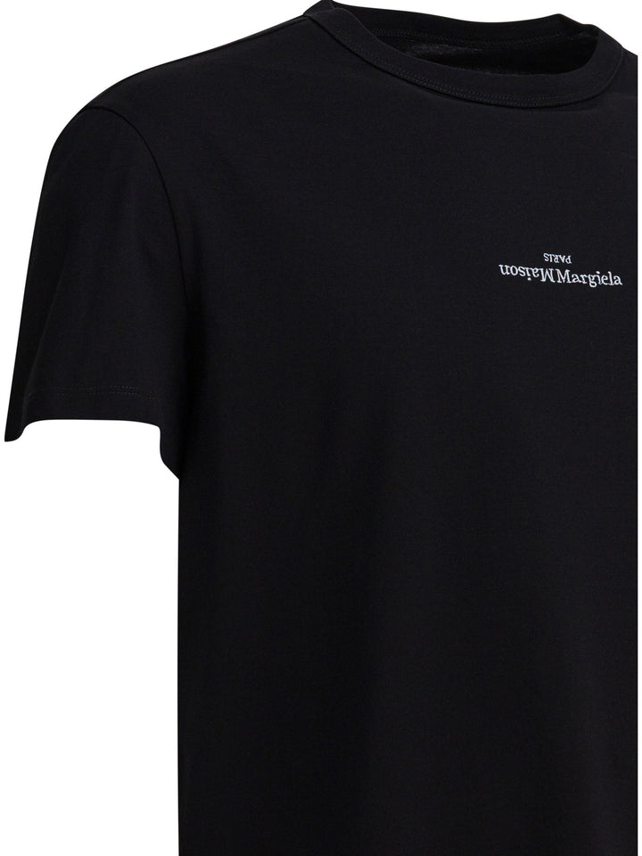 Maison Margiela T-Shirt With Logo T-shirts - Black | 13161b19497b35b26d12094626e27fe70f538858