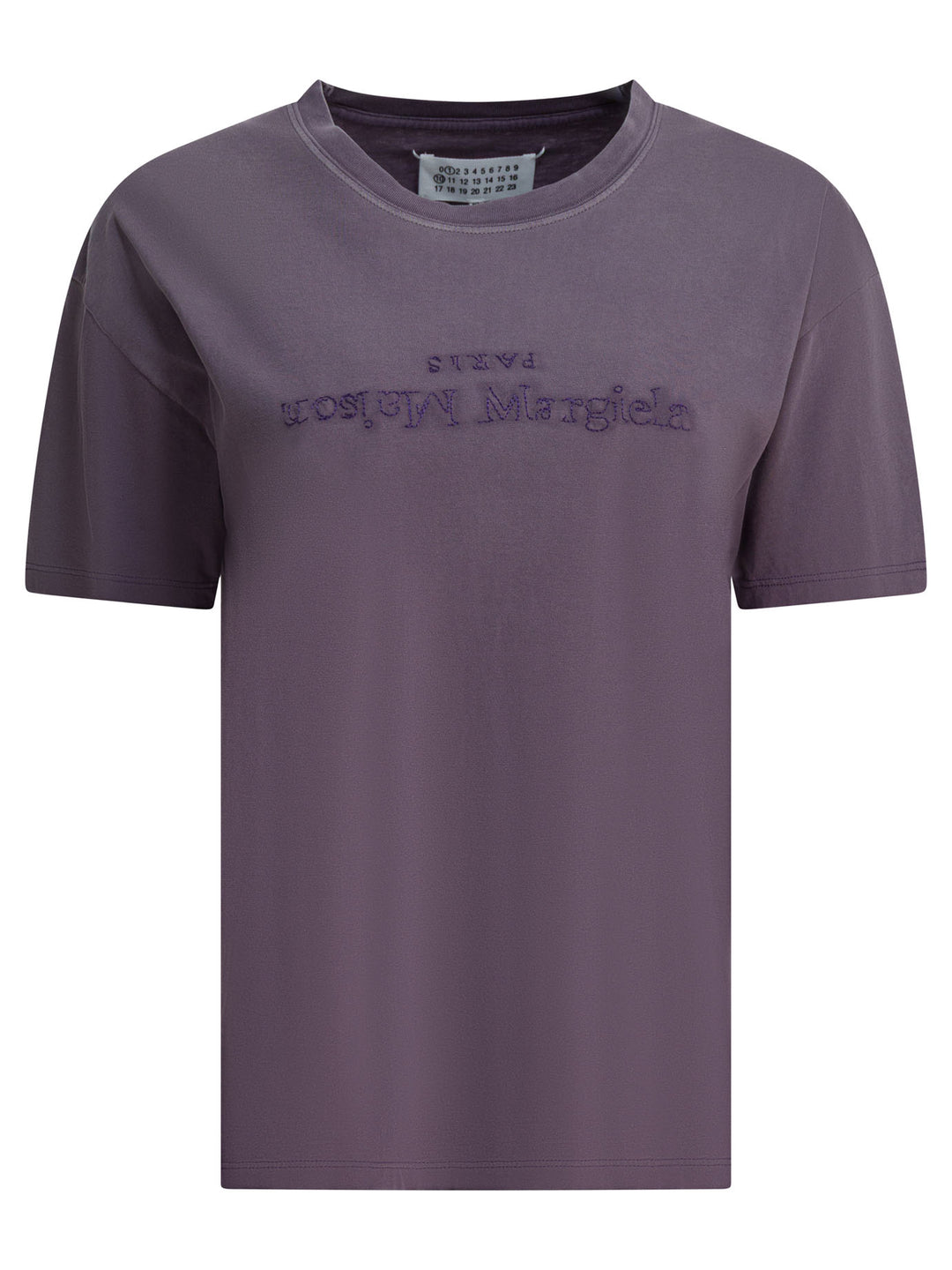 Maison Margiela T-Shirt With Reverse Logo T-shirts - Purple | 1c491f05372b3227edb287d4a62ab181de56e46e