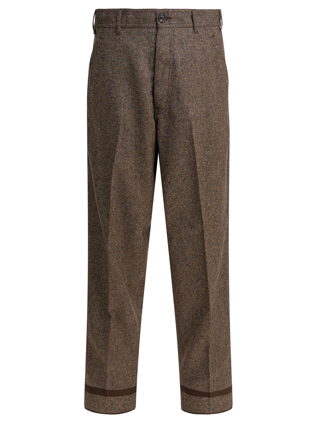 Maison Margiela Wool Pants Trousers - Brown | ae1e6b07b6f18b8cac67379a5a6cde401d3ca426