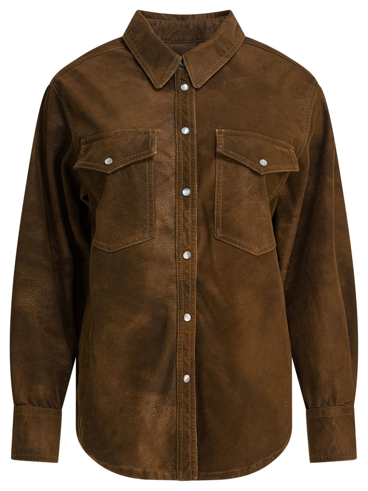 Marant ÉToile Karima Shirts - Brown | d09f153fe855dbfbe5f2ed78a382ef52b07fd436