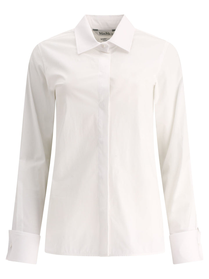 Max Mara Cotton Shirt Shirts - White | 5f76bd9c374e625e06595c97c58131ebec1852fc