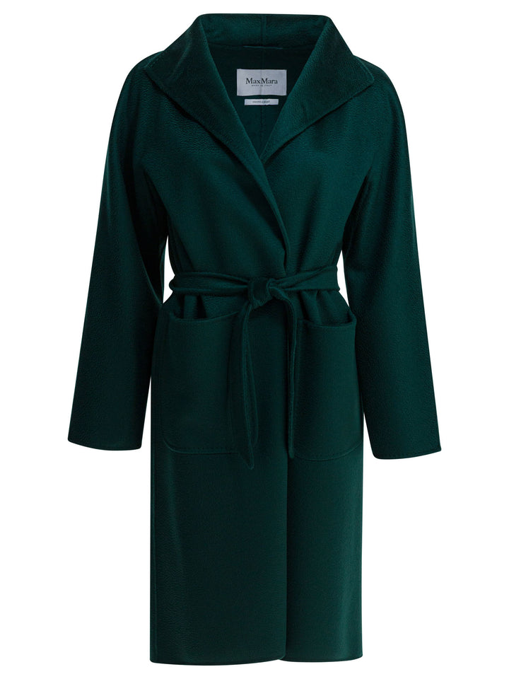 Max Mara Cashmere Midi Coat Jackets and Coats - Green | babd9374b694d7570e41938e298cda251208bb42