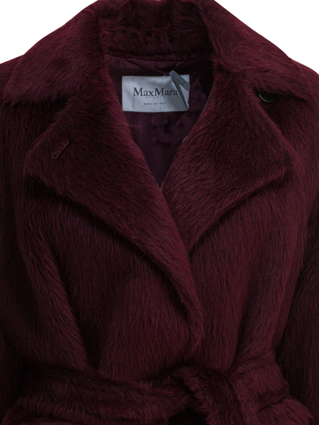 Max Mara Alpaca And Wool Long Coat Jackets and Coats - Bordeaux | 306b0e939ebeeec0112d8c86bbd0b6033573419f
