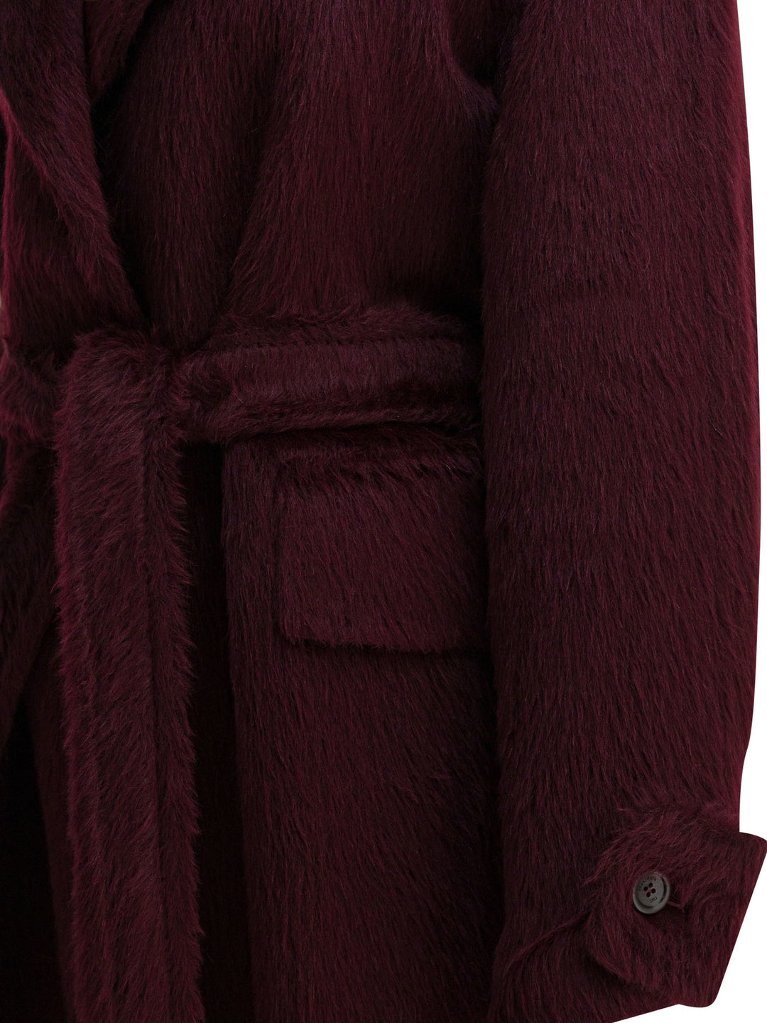 Max Mara Alpaca And Wool Long Coat Jackets and Coats - Bordeaux | ef19ee320baa0160b80c29f9cad0cf89d132f2fb