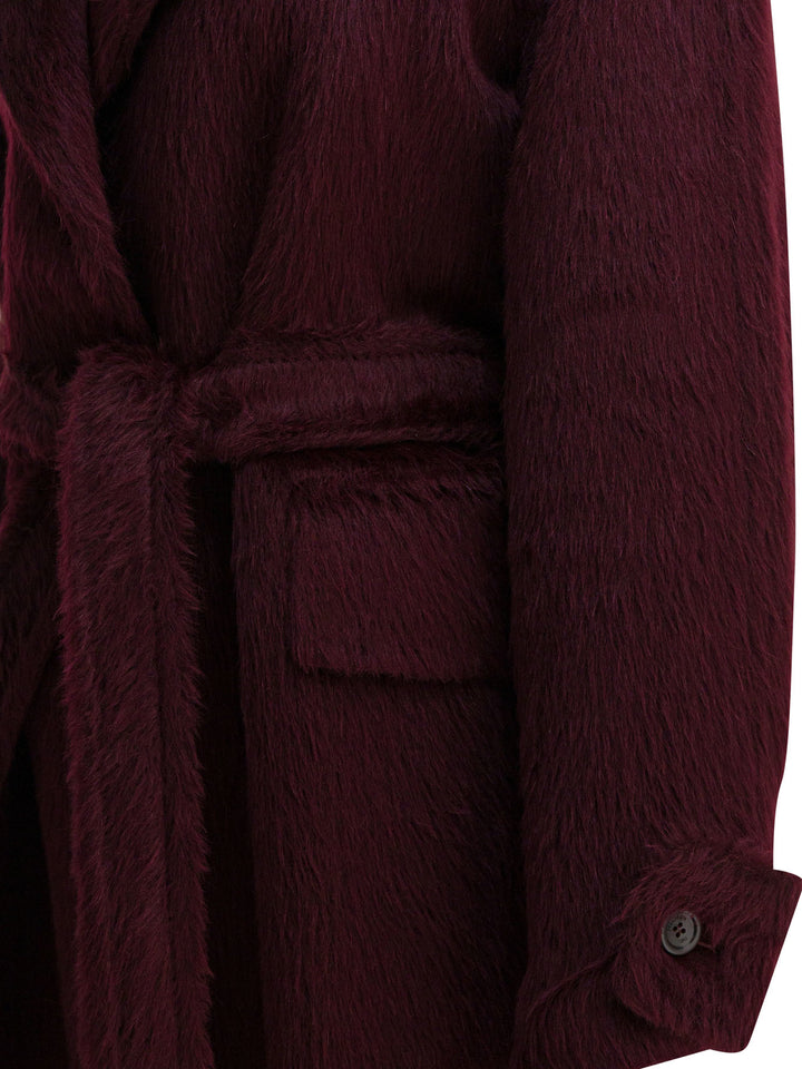 Max Mara Alpaca And Wool Long Coat Jackets and Coats - Bordeaux | ef19ee320baa0160b80c29f9cad0cf89d132f2fb