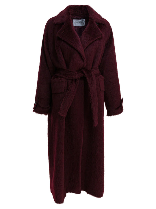 Alpaca And Wool Long Coat Jackets And Coats Bordeaux