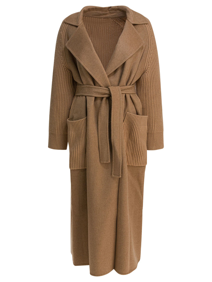 Max Mara Camel Long Coat Jackets and Coats - Brown | 3cec88cac2386fa10e1116dfbcd15f709192b3d5