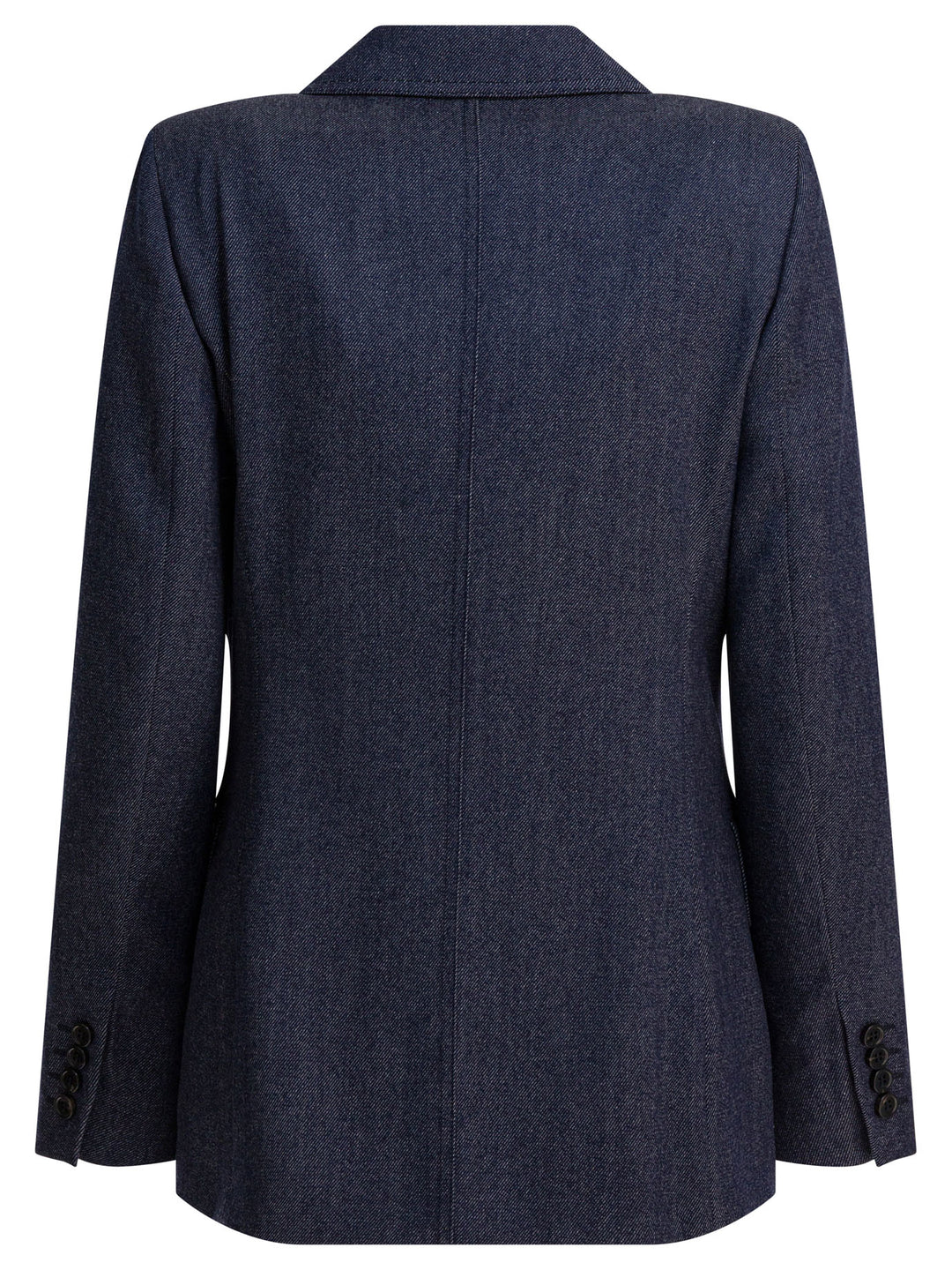 Max Mara Denim-Effect Double-Breasted Blazer Jackets and Coats - Blue | 99ceadbb738b3cb0ae48aa203e247e2b271fdb62