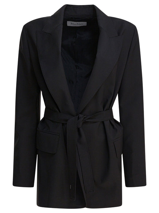 Wool Canvas Blazer Jackets And Coats Black