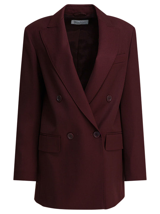 Wool Blazer Jackets And Coats Bordeaux