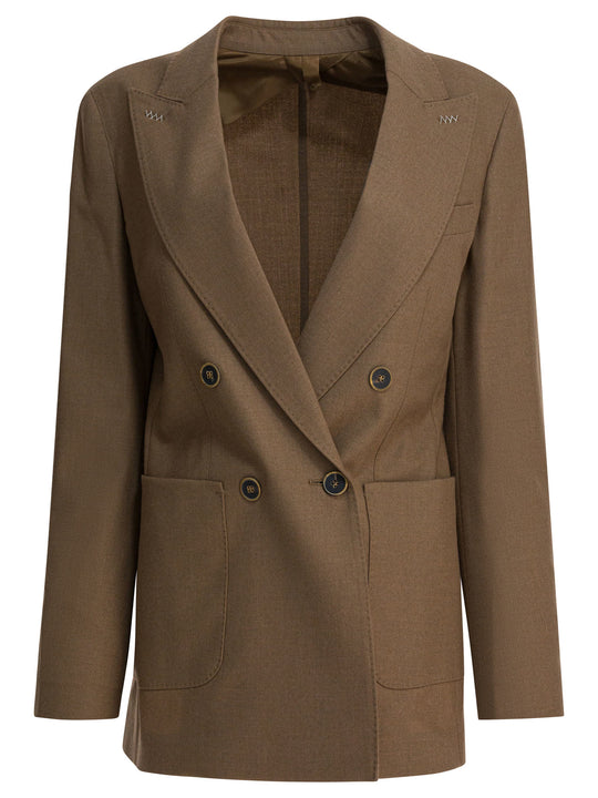 Cashmere Blazer Jackets And Coats Brown
