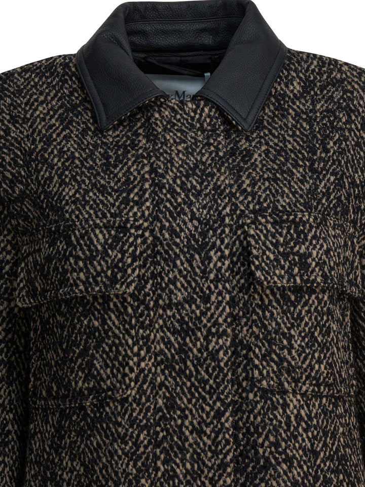 Max Mara Tweed Wool Coat Jackets and Coats - Brown | 404e29f28c1fe1e2a3c2e8d7ff89ac980342d700