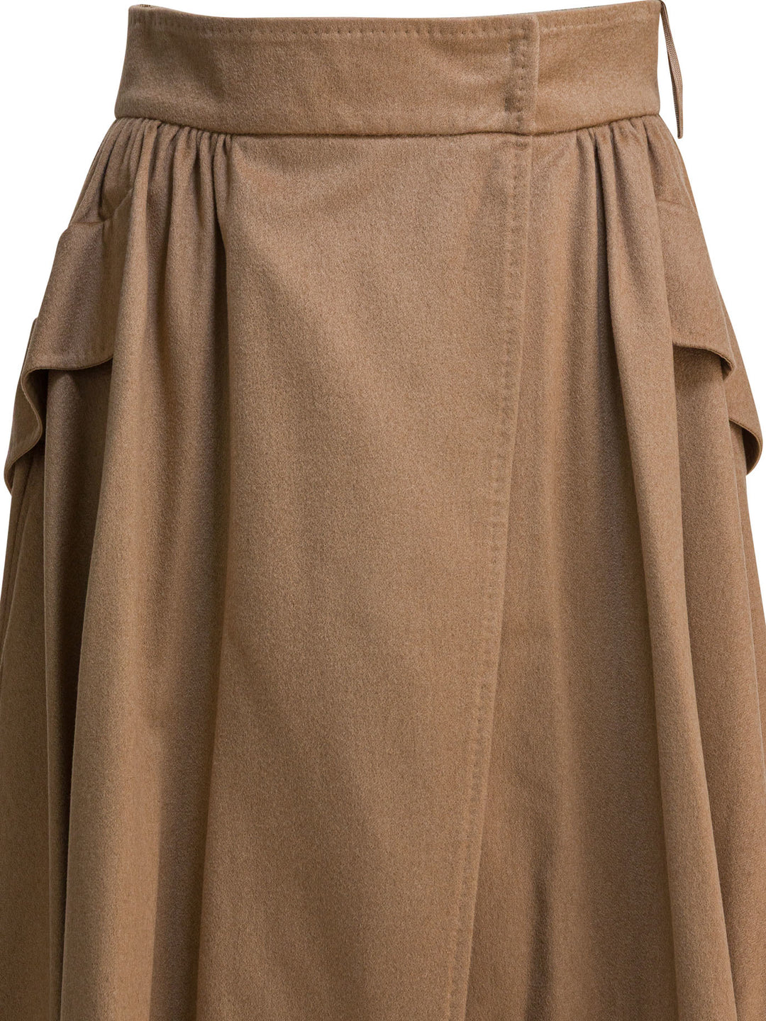 Max Mara Draped Wrap Midi Skirt Skirts - Brown | 2ade65340f9abf81b770afa632600e976c1f6036