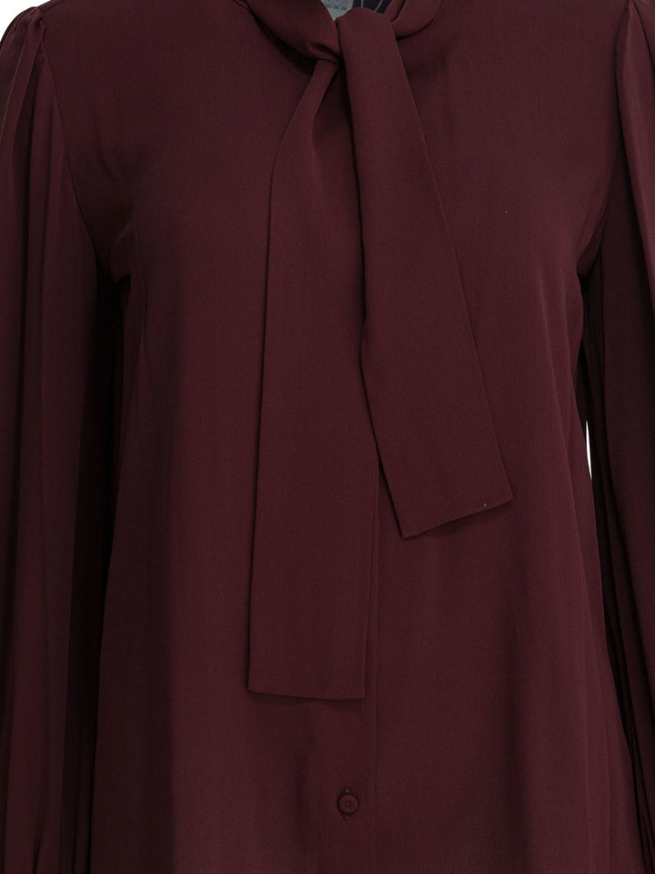 Max Mara Silk Charmeuse Shirt Shirts - Red | 24412bfda8488794d7a7baa633eeb7ee5b37245d