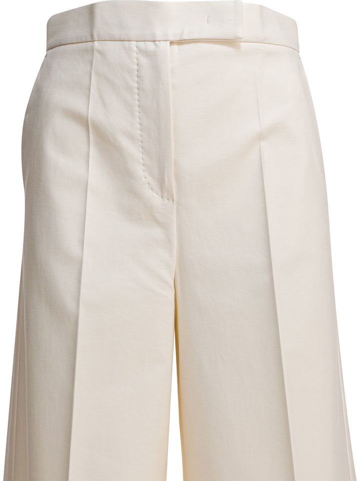 Max Mara Wide Leg Trousers - White | 8622ba358538b956b1dcd0060f0b593d0c66c61e
