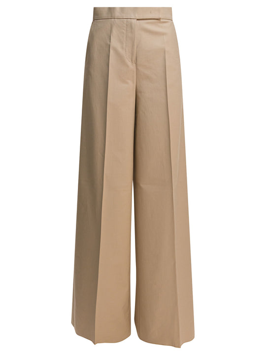 Wide Leg Trousers Beige
