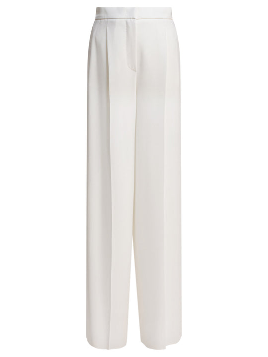 Wide Cady Trousers White
