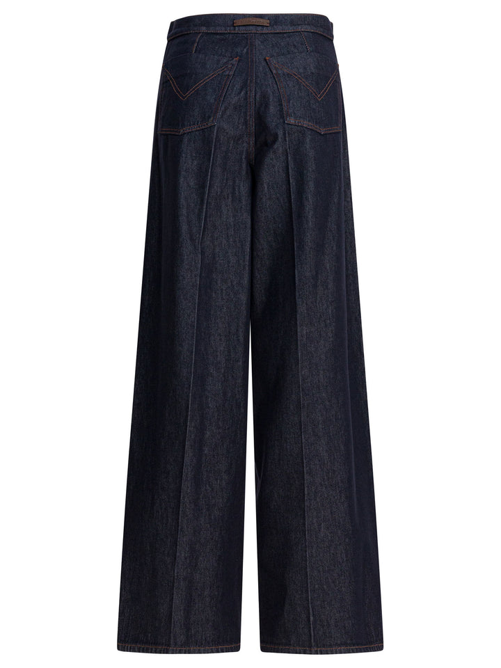 Max Mara Denim Wide Leg Jeans - Blue | c1a683a9e576e90ffd34a1341129822698b8c0f2
