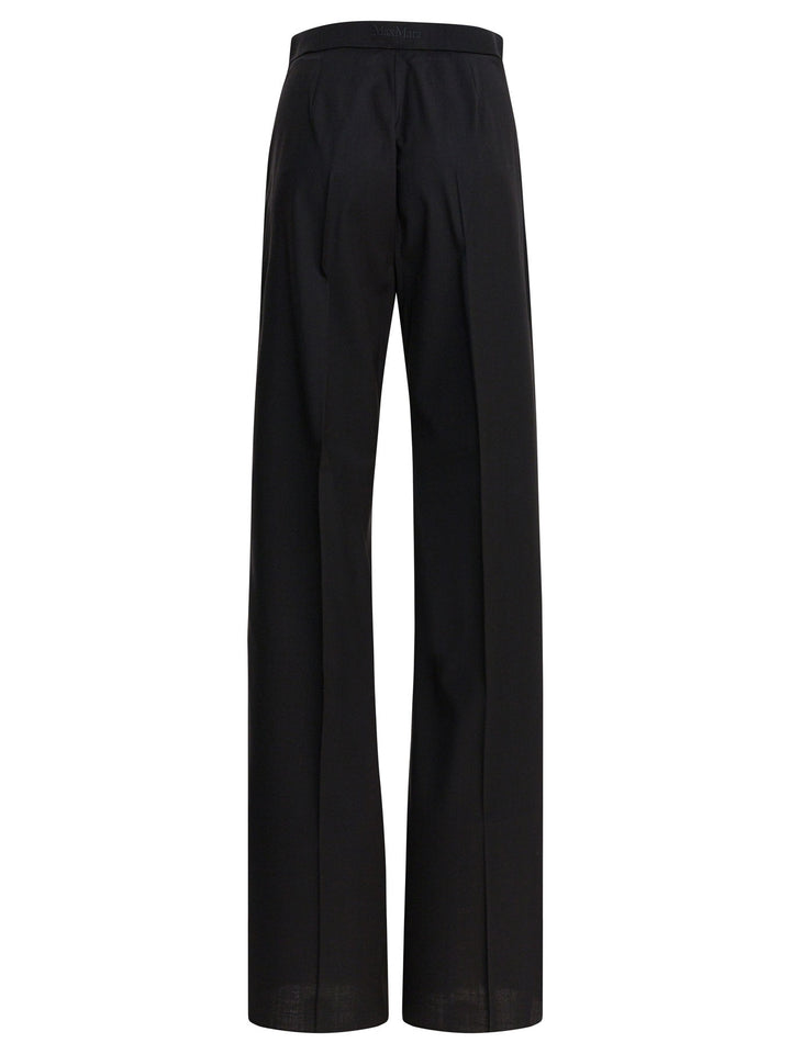 Max Mara Light Wool Straight Trousers - Black | c7df5b6157574ae875a36e72a99a018281d330cb